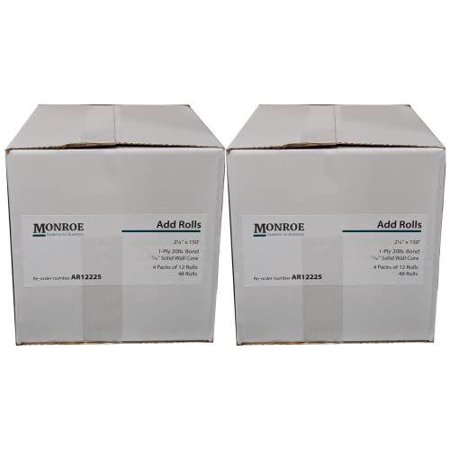 (96) Top of the Line Monroe Systems for Business Single-Ply Bond Paper Rolls, 20lb. - size: 96 Rolls