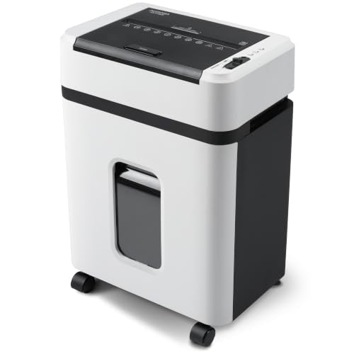 Aurora High Security AU110MB 110-Sheet Auto Feed Micro-Cut Paper and Credit Card Shredder with 4 Gallon Pullout Basket / 30 Minutes/Security Level P-4 (White/Black) - size: 110 Sheet AutoFeed MicroCut
