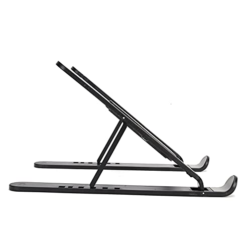 Sorandy Laptop Stands, Foldable Riser, Ergonomic Ventilated Cooling Computer Notebook Stand, Ideal for Heightening Frame (Black)