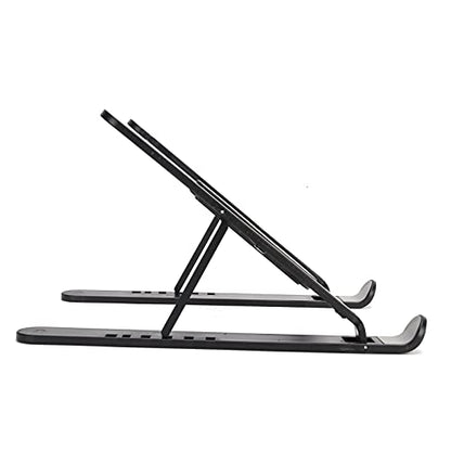 Sorandy Laptop Stands, Foldable Riser, Ergonomic Ventilated Cooling Computer Notebook Stand, Ideal for Heightening Frame (Black)