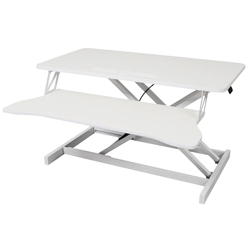 Adjustable Height Standing Laptop Desk, Sit to Stand Up Workstation with Keyboard Tray, Writing Desk, Office Desk for Home Office, Long Desk with Storage, Simple Desk, Gaming Desk, - color: A2