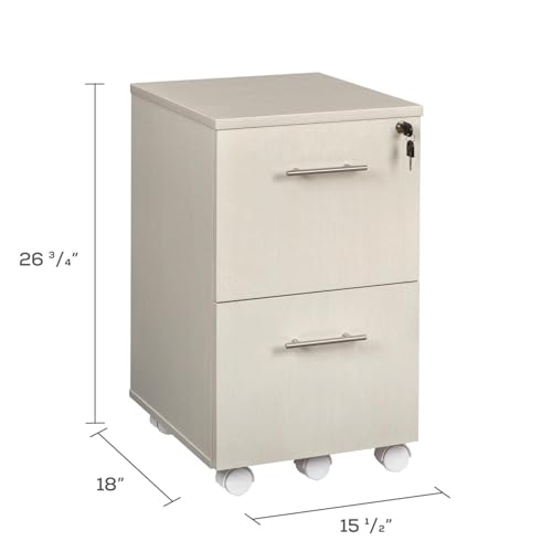 Safco Mayline MNFFTSS Medina Freestanding Mobile File Pedestal FF, Textured Sea Salt Laminate - color: Textured Sea Salt, style: 2 Drawers