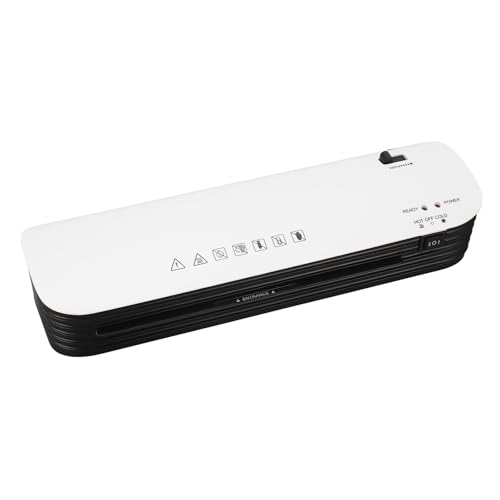 ViaGasaFamido A4 Hot Cold Laminator Machine 9 Inch Quick Warm Up with 50 Laminating Pouches and Paper Trimmer for Home Office School (US Plug 110‑120V)