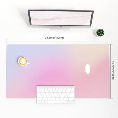 Colorful Star Large Mouse Pad Pink Aesthetic, 31.5 x 15.7 in - color: Dreamy Pink Gradient, size: 31.5" x 15.7"