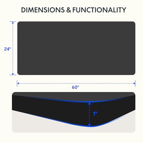 FLEXISPOT EN2 60"x24" Whole-Piece Standing Desk with Power Strip, Black - color: Black Top + White Frame, size: 60x24"