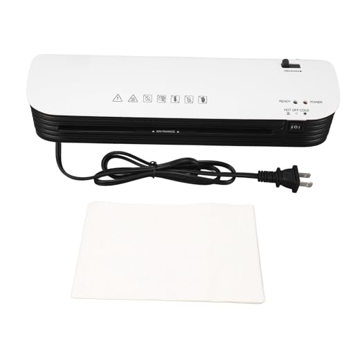 ViaGasaFamido A4 Hot Cold Laminator Machine 9 Inch Quick Warm Up with 50 Laminating Pouches and Paper Trimmer for Home Office School (US Plug 110‑120V)