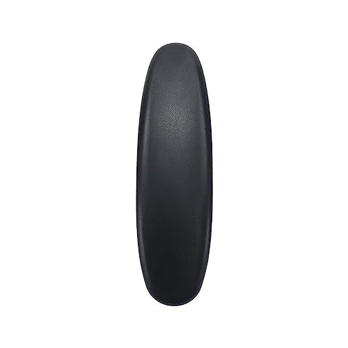Wealrit 2 PCS Office Chair Arm Pads, Armrest Pad Universal 4" Mounting Hole | PU Office Chair Part, Armrest Replacement Cushions, Ergonomic Elongated Shape