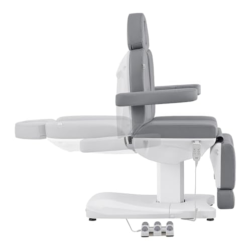Dir Full Electrical Medical Aesthetic Chair Facial Beauty Bed Podiatry Doctors Office Chair with 3 Motors Ink - color: Grey