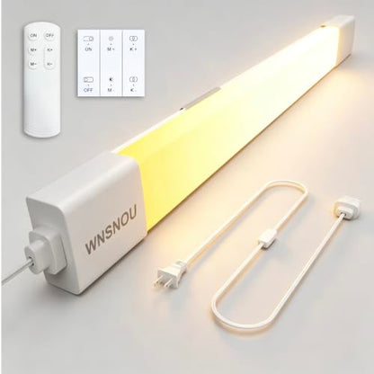 LED Tube Light Fixture with Plug Under Cabinet Lighting Dimming and Color With Remote wireless wall switch 24 inch 18W 1800LM 3000-6500K adjustable LED Tube Light Fixture for Cabinet Closet Office - size: 24 inch
