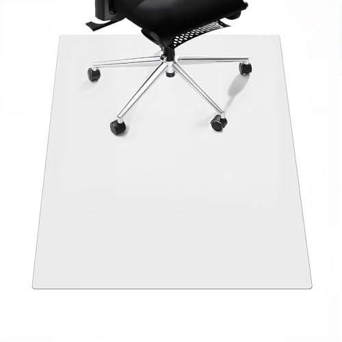 Office Chair Mat for Carpet, 45'' x 53'' Computer Desk Chair Mat for Carpeted Floors, Easy Rolling Hard Mat for Office Chair on Carpets Anti-Slip Carpet Protector Mat Clear Ship Flat - size: Square without nails 45*53in