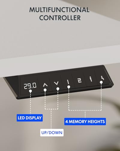 FLEXISPOT 79x32 Inch Electric Standing Desk, White - color: White, size: 79"x32"