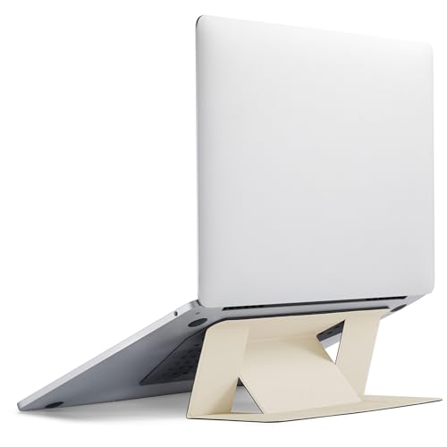 MOFT Invisible Laptop Stand, Stick-On Portable Laptop Riser for Mobile Work - color: Earthen Beige, size: 11.6"-16" Laptops-adhesive