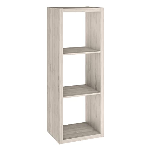 ClosetMaid Decorative Open Back 3-Cube Storage Organizer, Bleached Walnut - color: Bleached Walnut, size: 3-Cube