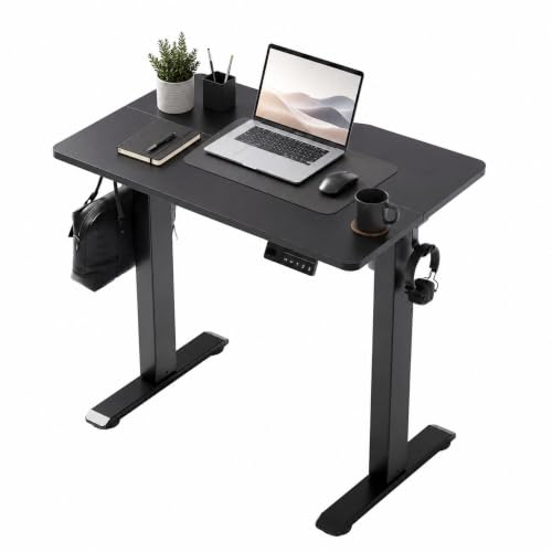 Claiks Electric Standing Desk, 32x19 Inch, Height Adjustable, Dark Black - color: Dark Black, size: 32 Inch