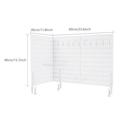 Desk Divider for Office, 3Pcs Desk Privacy Panels Tabletop Partition with 3 Clamps, Clamp On Privacy Screen Shield for Office Counter, Each Panel W11.8*H15.7in (White)