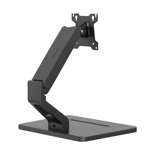 HUION ST500 Single Monitor Arm for 17-32 Inch Screens | Holds up to 22 lbs, Gas Spring Full Motion, Adjustable Monitor Mount, VESA 75x75 & 100x100mm - size: Freestanding