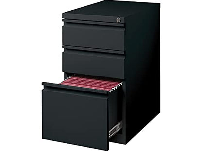 Staples 3-Drawer Vertical File Cabinet, Letter Size Documents, Lockable, 19.88" D x 15" W x 27.75" H, Black - color: Black, size: 1 Pack, style: 20'' Depth