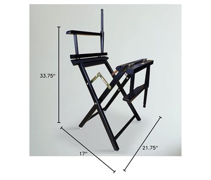 Casual Home 18" Director's Chair Black Frame-Yellow Canvas - color: Black Frame/Yellow Canvas, size: 18" - Classic Height, style: Black Frame