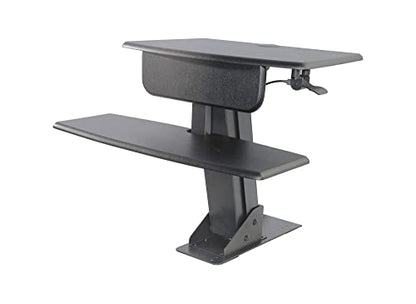 Kantek Standing Desk Converter, Clamps to Desk for Stability & Space, Adjustable Upto 23", Sit to Stand Home Office Workstation, Grommet Hole, Black,STS800 - color: Black, style: Desk Mounted System