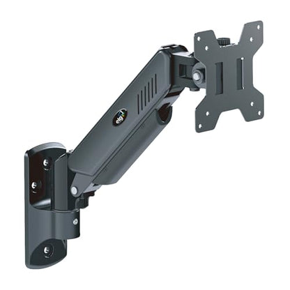 ELG Gas Spring Monitor Wall Mount, Full Motion 17-35" Screens up to 19.8 lbs, 15" Extension from Wall, 360° Rotation, -45°/+90° Tilt, Cable Organizer, VESA 75x75 to 100x100mm, Black