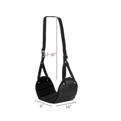 Travel Essentials for Women Men, Portable Airplane Foot Rest Hammock with Pouch, Under Desk Foot Sling for Long Flights Train Office, Comfortable Leg Support for Travelers