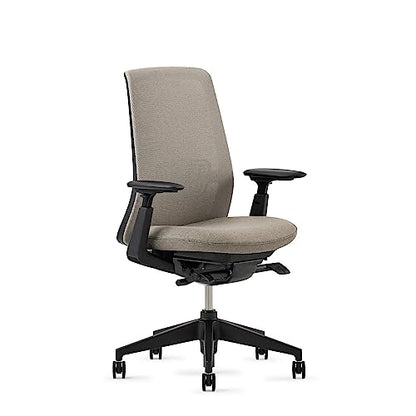 Haworth Soji Ergonomic Office Chair, Home Office Desk Chair, Clay | Computer Desk Chair with Seat Height Adjustment, Flexible Mesh Back, and Lumbar Support - color: Clay, style: With Lumbar Support