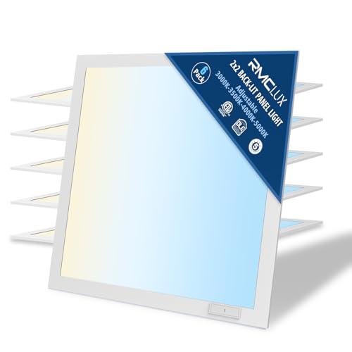 2x2 LED Panel Light 6Pack,Up to 6000 Lumens,AC120-277V | 5Power Options (20–40W),4CCT Choices (3000–5000K),0-10V Dimmable,ETL&DLC for Office Commercial Drop Ceiling - size: 2x2-6Pack