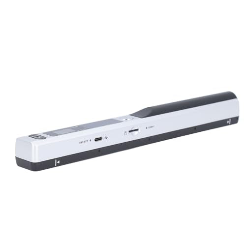 Focket Portable Document Scanner, 900 Dpi Handheld Photo Scanner Compact Lightweight with 32GB SD Card Storage for Home Office Business Travel (Silver) - color: Silver