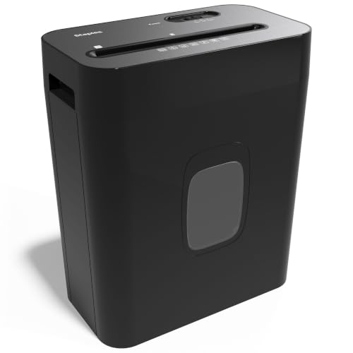 Staples 12-Sheet Cross-Cut Paper Shredder, Quiet, Anti-Jam, Black - size: 12 Sheet
