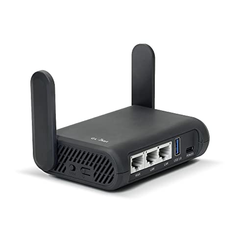 GL.iNet GL-A1300 Pocket VPN Travel Router - Portable Wi-Fi Router for Travel, Easy to Set up, Connect to Public & Hotel Wi-Fi login Page | Built-in VPN client and server for 30+ providers, AdGuard Home ready for ad blocking, repeater mode for hotel and RV