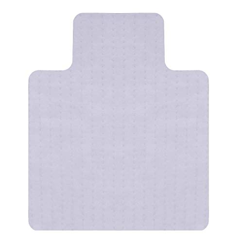 RESILIA Office Desk Chair Mat with Lip - for Low Pile Carpet (with Grippers) Clear, 45 Inches x 53 Inches, Made in The USA - color: Clear, size: 45" x 53" with lip