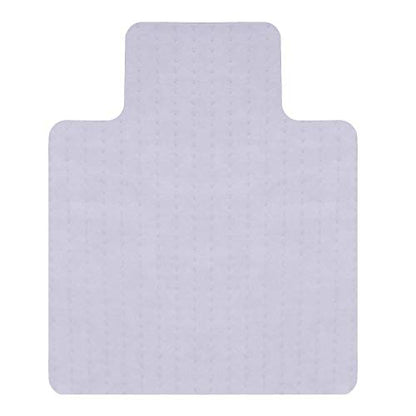 RESILIA Office Desk Chair Mat with Lip - for Low Pile Carpet (with Grippers) Clear, 45 Inches x 53 Inches, Made in The USA - color: Clear, size: 45" x 53" with lip