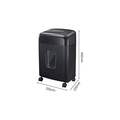 Shredder with Wheels-6-Sheet Cross-Cut Paper, CD and Credit Card Home Office with Pullout Basket