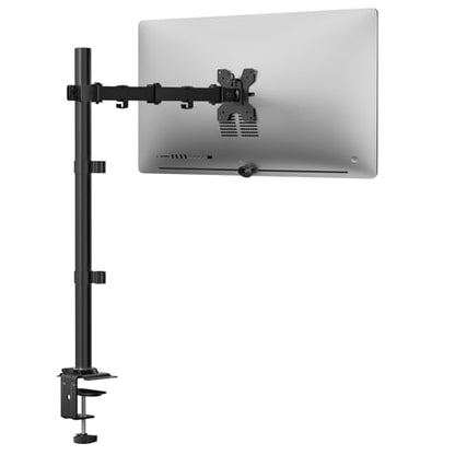 WALI Tall Monitor Arm Mount for Desk for 13-34 inch Screens, 22 lbs per Arm | Single Extra Tall Monitor Mount, Full Motion with Tilt, Swivel, Rotation, VESA Mount 75/100mm,for Office/Home (M001XL), Black - size: 13"-34", style: Single