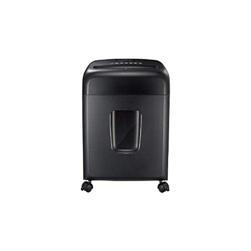 Shredder with Wheels-6-Sheet Cross-Cut Paper, CD and Credit Card Home Office with Pullout Basket