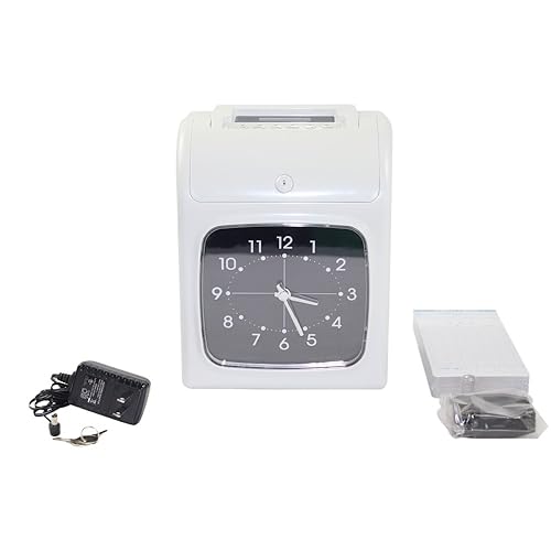 W-S1 Digital Attendance Machine Time Recorder Fingerprint/Password Punch Card Time Clock Office Staffs Check in Punching Machine