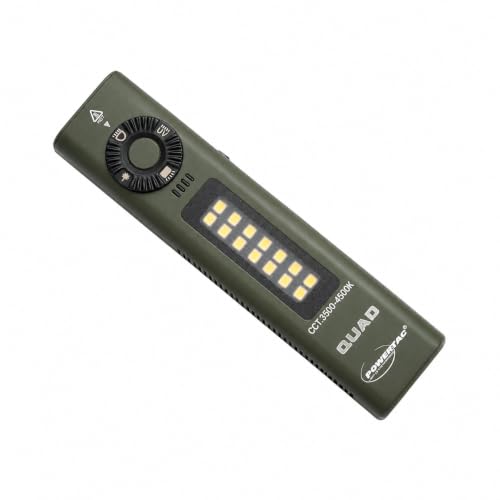 PowerTac Quad 2000 Lumen Flashlight, 4-in-1 Flat Design | USB-C Rechargeable, Multi-Light EDC Light (Green) - color: Green