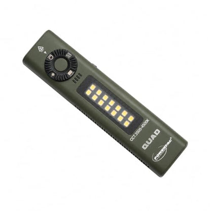 PowerTac Quad 2000 Lumen Flashlight, 4-in-1 Flat Design | USB-C Rechargeable, Multi-Light EDC Light (Green) - color: Green