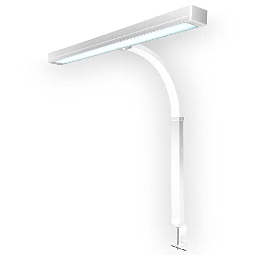 Neatfi 3000 Lumens LED Desk Lamp with Clamp | Dimmable Lamp | 5 Brightness Levels & 5 Light Modes | Memory Function | Adjustable Desk Light for Home Office, Study, Crafting & Work (28 Inches, White) - color: White, size: 28 Inches with Standard Arm
