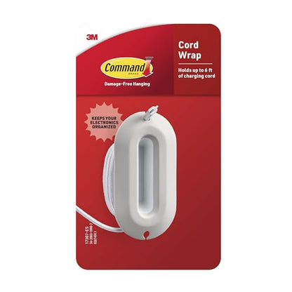 Command Cord Wrap, 2 Units, 4 Medium Strips - color: White
