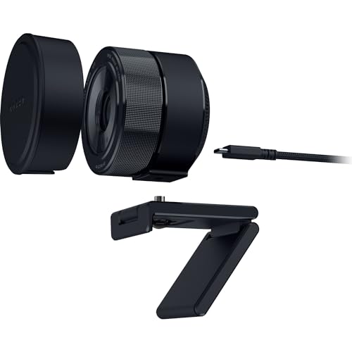 Razer Kiyo Pro Ultra 4K Webcam, Large Sensor, Built-in Mic and Shutter | Auto Light Correction, Pro Grade Content Creation, Streaming, Gaming, Video Calls, Works with PC, OBS, Zoom, Teams