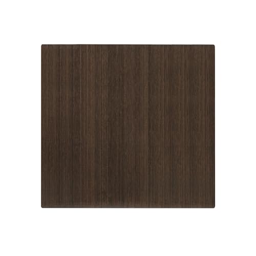 Anji Mountain 52" x 48" Bamboo Office Chair Mat for Carpet & Hardwood Floor - color: Espresso, size: 52" x 48", style: Without Lip
