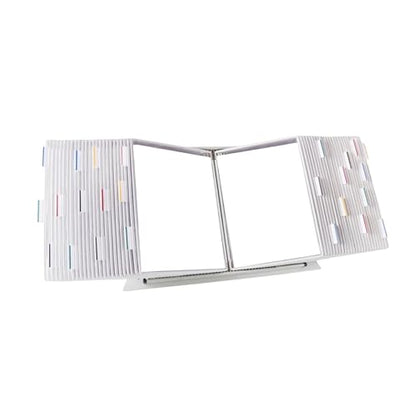 Tarifold Desktop Reference Display System, 50 Pockets, Expandable, White | 50 Double-Sided PVC Pockets, Holds 100 Letter-Size Sheets, Sturdy Metal Base, Quick-Find Indexing, Quick and Easy to Assemble - color: White, size: 50 Pockets