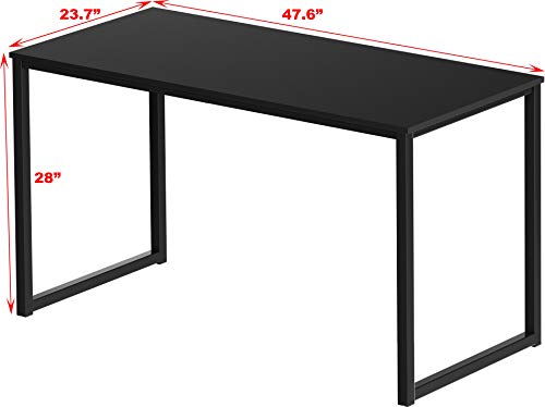 SHW Mission 48-Inch Home Office Computer Desk, Black - color: Black, size: 48-Inch