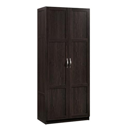 Sauder Storage Cabinet/ Pantry cabinets, 29.61 " x D: 16.02 " x H: 71.50", Cinnamon Cherry finish - color: Cinnamon Cherry