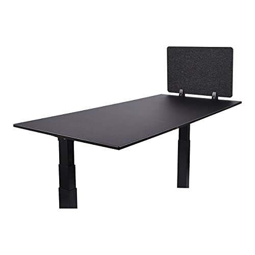 Stand Up Desk Store ReFocus Raw Clamp-On Acoustic Desk Divider Mounted Privacy Panel to Reduce Noise and Visual Distractions (Anthracite Gray, 23.6" x 16") - color: Anthracite Gray, size: 24" X 16"