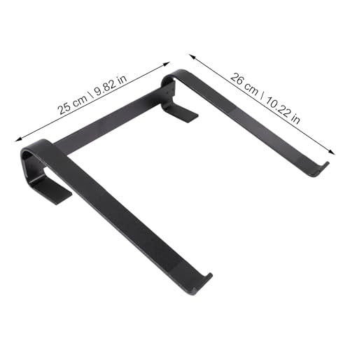 Lurrose Aluminum Laptop Stand Cooling Riser Holder for Desk with Ventilated Platform, Multipurpose Laptop Accessories for Home and Office Use, Black