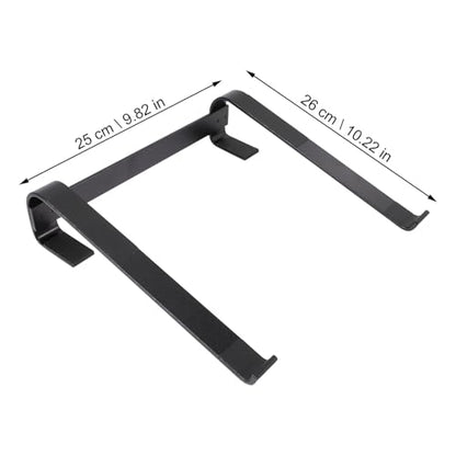 Lurrose Aluminum Laptop Stand Cooling Riser Holder for Desk with Ventilated Platform, Multipurpose Laptop Accessories for Home and Office Use, Black