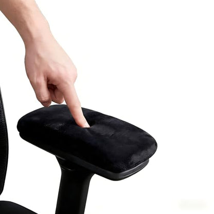 Office Chair Armrest Covers - Memory Foam Arm Pads, Ergonomic Cushions for Elbow & Forearm Pressure Relief, Universal Fit