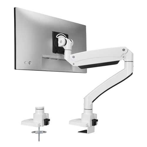 SIIG Heavy-Duty Monitor Arm, 17"-57", 59.5 lbs, USB-C 100W, CE-MT3Z11-S1 | Mount a 17"-57" ultrawide monitor up to 59.5 lbs; top C-clamp or grommet mounting and USB-C 100W fit heavy-duty desks.